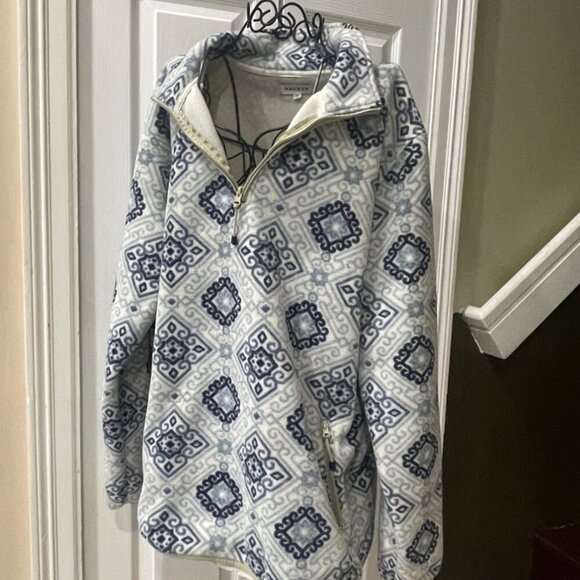 Pacsun Y2K 90’s PULLOVER FLLECE HIPPIE RETRO SZ XL BLUE(IVORY AESTHETIC CORE - Picture 7 of 15